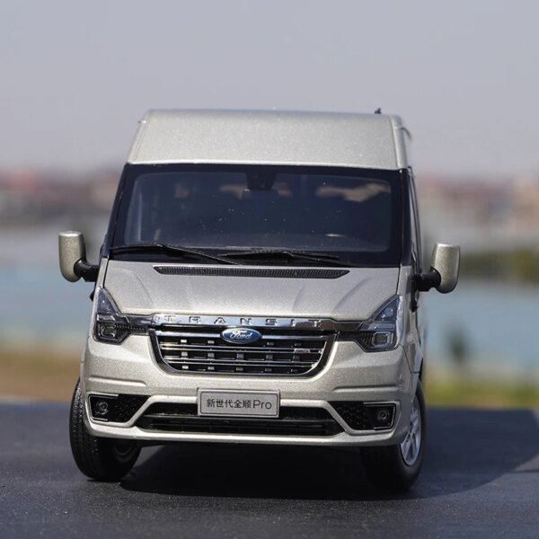 1:18 Original Jiangling Ford New Generation Quanshun Pro Transit Commercial Vehicle Van Imitation Alloy Car Model