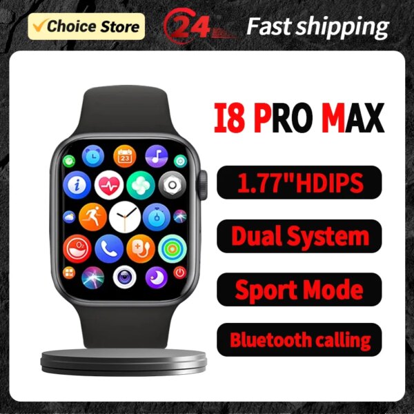 Smart Watch I8 Pro Max Answer Call Sport Fitness Tracker Custom Dial Smartwatch Men Women Gift For Apple Phone PK IWO 27 X8 T500