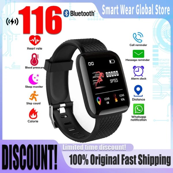 116 Plus Smart Watch Fitness Tracker Smartwatch Heart Rate Monitor Waterproof Sports Watches D13 for Men Women PK Y68 D20 2023