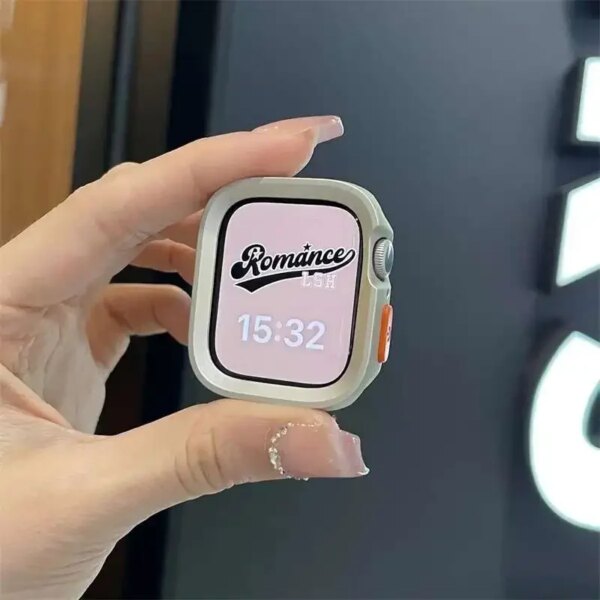 Candy Soft Silicone Case for Apple Watch Cover 9 8 7 6 SE 5 Protective Iwatch Ultra 49mm Series 45mm 41mm 44mm Bumper for women