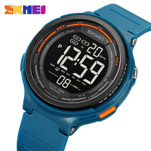 SKMEI Japan Digital movement LED Light Countdown Mens Sport Watches Fashion Camouflage 5Bar Waterproof Wristwatch Alarm Clock