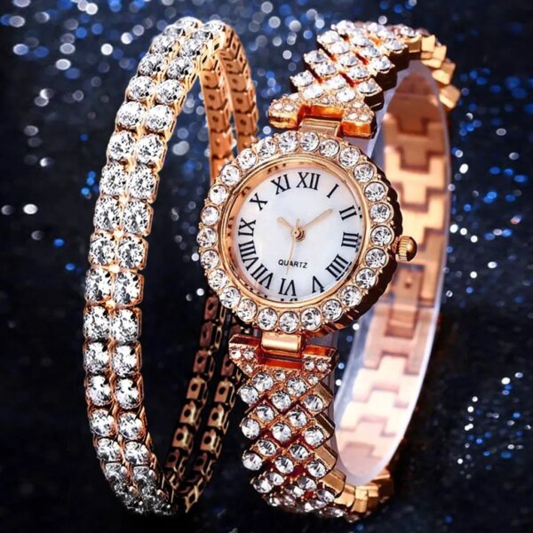 2023 Luxury Watches Women Diamond Rhinestone Fashion Elegant Wristwatch Quartz Watch Ladies Clock For Girl Relogio Feminino