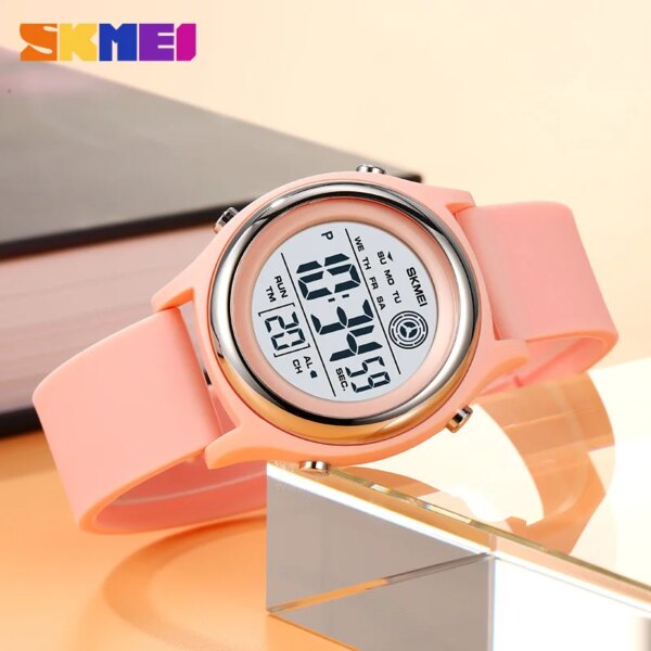 SKMEI 2094 Women Stopwatch Lady Wristwatch 50M Waterproof Shockproof reloj mujer Back Light Display Countdown Digital Watches