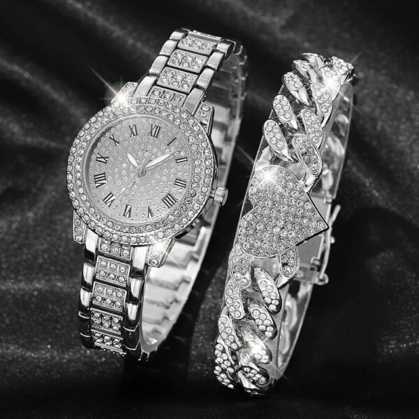 2023 Luxury Watches Women Diamond Rhinestone Fashion Elegant Wristwatch Quartz Watch Ladies Clock For Girl Relogio Feminino