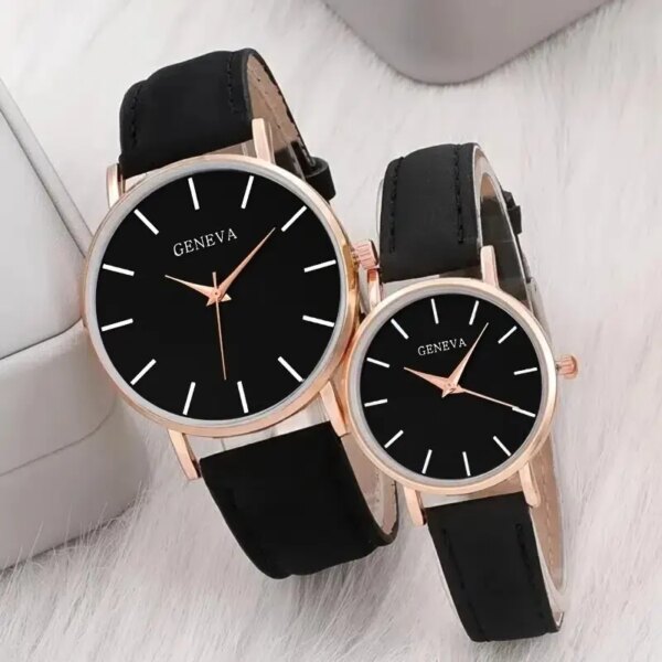 2pcs Minimalist Couple Quartz Watch Fancy Women Watches Jewelry Sophisticated And Stylish Women Wristwatches