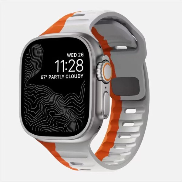 Soft Silicone Strap For Apple Watch Band Ultra 2 49mm 44mm 45mm 42mm 41mm 42mm sport Watchband iwatch Serise 5 6 7 8 9 bracelet