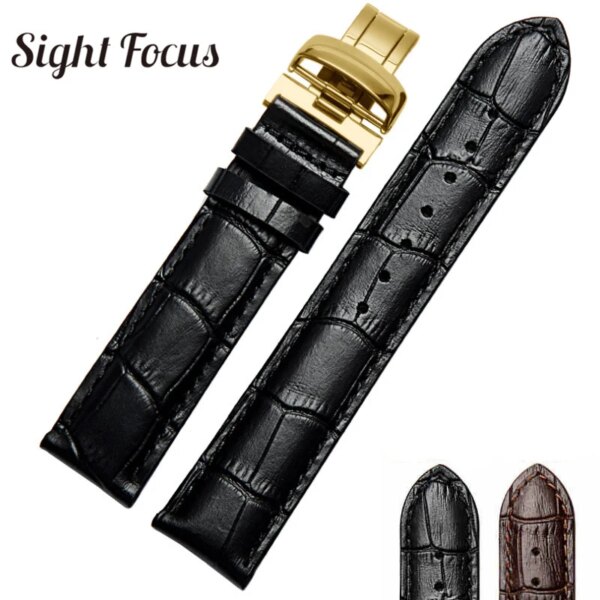 18 19 20 22mm 1853 Watchbands for Tissot Watch Accessories PRC200 T41 Cowhide Leather Watch Band Strap Men Black Brown Belt Male