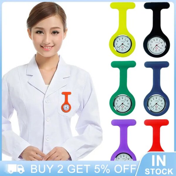 1PCS Stylish Silicone Nurse Watch Accurate Quartz Movement Sleek And Functional Nurse Watch Nurse Watch Must-have Reliable