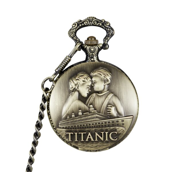 2023 Fashion Jewelry Vintage Charm Jack And Rose Titanic mechanical Pocket Watch Necklace For Women Men