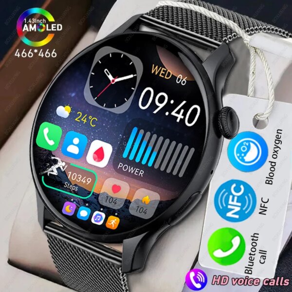 2023 New Bluetooth Call Smart Watch Waterproof Sport Fitness Tracker Multifunction NFC Smartwatch Men Woman For Huawei Xiaomi