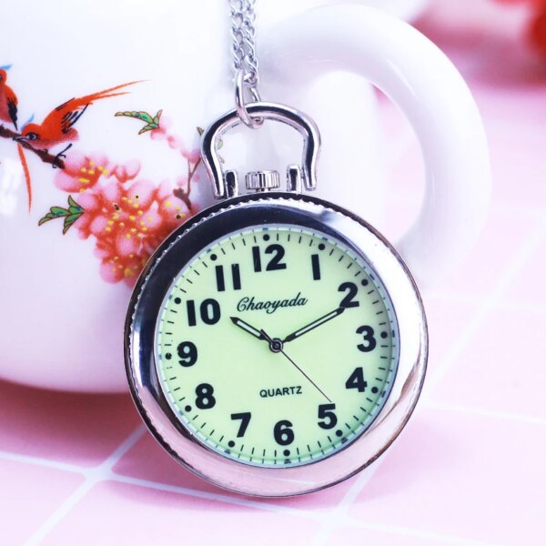 2023 new style women men unisex large dial accesories key chain quartz pocket watches oldmen big digital luminous portable clock