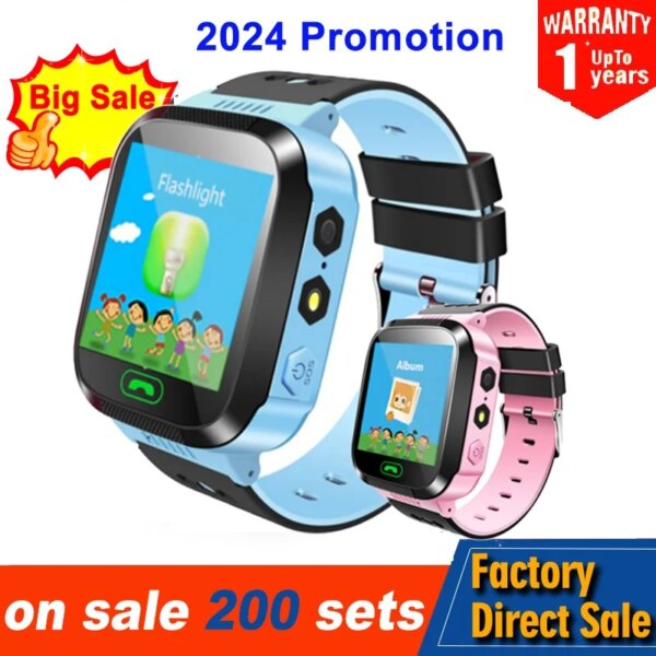 2024 Big Sale Q02 Children Smart Watch Camera Lighting Touch Screen SOS Call LBS Tracking Location Finder Kids Baby Smart Watch