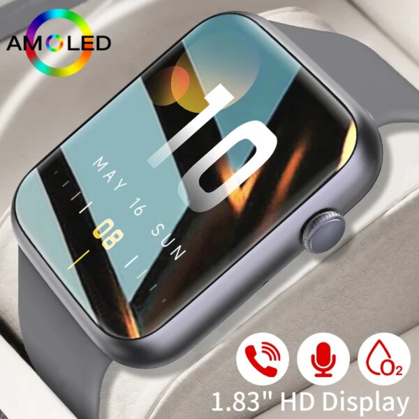 2024 Bluetooth Call Smart Watch Men Health Monitor Full Touch Voice Assistant Smartwatch Women Watch Waterproof For Android IOS