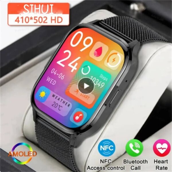 2024 HK95 Super Smart Watch Men's Series 8 47mm 2.0 inch high refresh Rtae AMOLED screen NFC Bluetooth call smartwatch