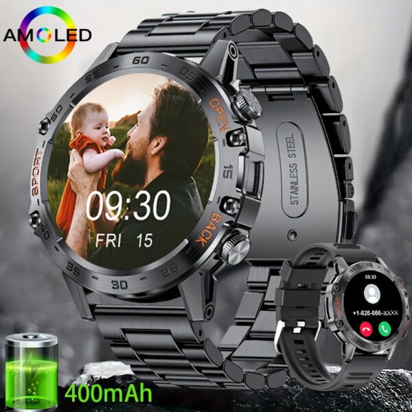 2024 Long Standby Smart Watch Large Battery Ultra Clear Bluetooth Call Sports Fitness Waterproof Smartwatch Blood Pressure Monit