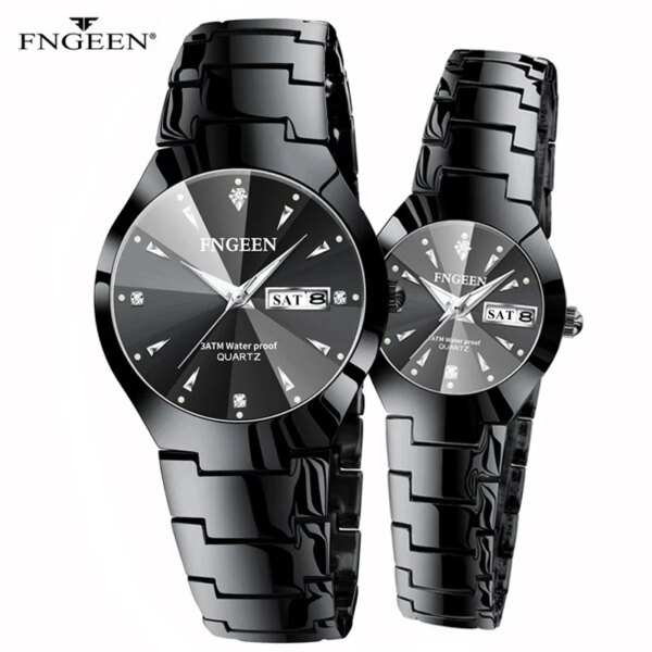 2024 Luxury Brand FNGEEN Women Watches Men Watch Fashion Steel Wristwatch Gift for Couple Watches for Lovers Relogio Feminino