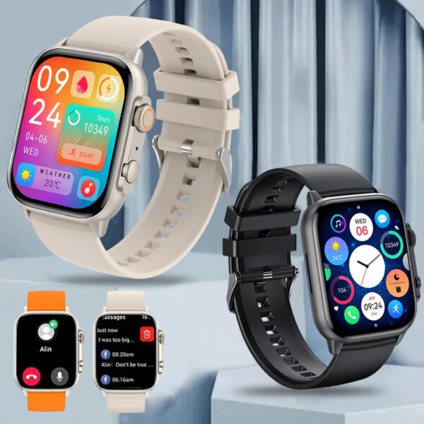 2024 NEW Smartwatch Men Women NFC AMOLED Screen Smart Watch Bluetooth Call Blood Oxygen Heart Rate Sport sleep Waterproof Watch