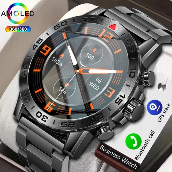 2024 New 1.39 inch HD Bluetooth Call Smart Watch Men's GPS Sports Track Fitness Watches Health Monitoring Waterproof SmartWatch