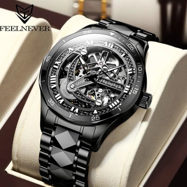 2024 New Fashion Tourbillon Watch Men Top Brand Luxury Diver Watch For Men Casual Sport Men Mechanical Wristwatches Reloj Hombre