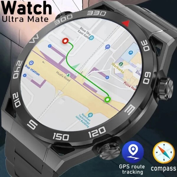 2024 New GPS Tracker Smartwatch Men NFC Bluetooth Call Sport Bracelet Fitness Watches Full Touch Screen Ultimate Smart Watch Men