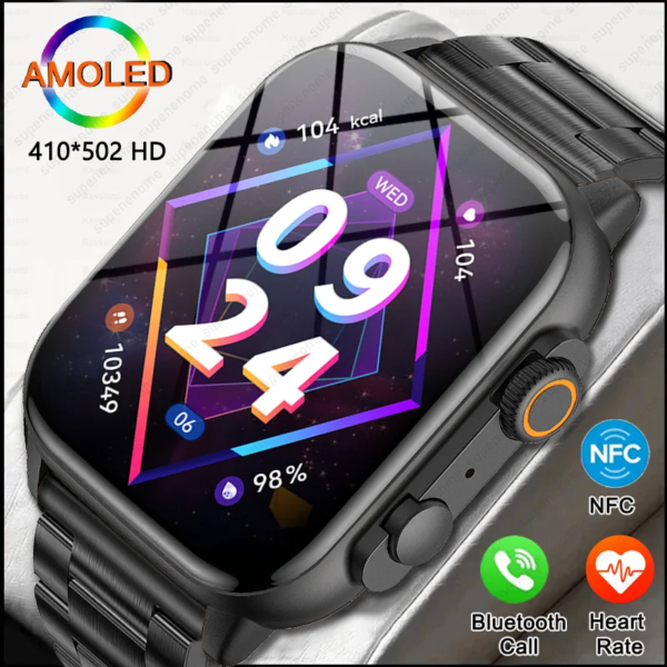 2024 New HK8 Pro Max Ultra Smart Watch Men Series 8 49mm 2.0 inch High Refresh Rate Screen Watch NFC Compass AMOLED Smartwatches