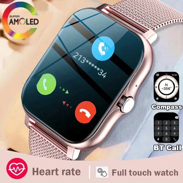 2024 New Smart Watch For Men Women 1.69inch Full Touch Screen Sport Fitness Watch alarm Clock Bluetooth Call Digital Smartwatch