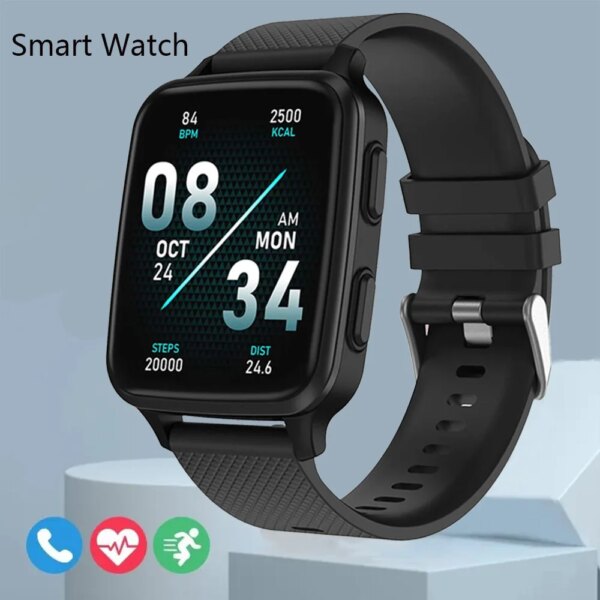 2024 New Smart Watch Men Women for Android IOS Heart Rate Blood Pressure Fitness Tracker Bluetooth Call Women Smartwatch Man