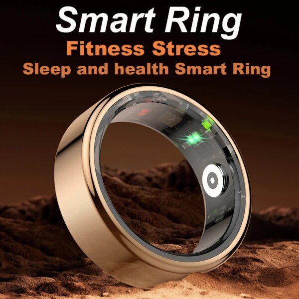 2024 Smart Ring Health Monitor For Men Women Thermometer Blood Pressure Heart Rate Sleep Monitor IP68 Waterproof For IOS Android