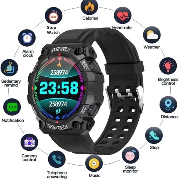 2024 Smartwatch Health Heart Rate Bluetooth Connection Pedometer Music Weather Outdoor Fitness Tracker Smart Sports Bracelet New