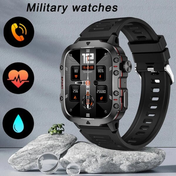 2024 Swimming 5ATM Waterproof Smart Watch Men 1.96\