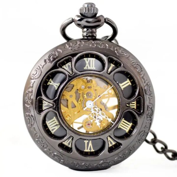 20pcs/lot Wholesale DHL Free Shipping High Quality Hollowed Roman Dial  Men Mechanical Pocket Watch  Retro Flip  Watch Hot Sale