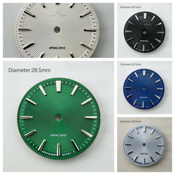 28.5mm GS logo radial pattern  suitable for NH35 movement dial, watch accessories, custom watches