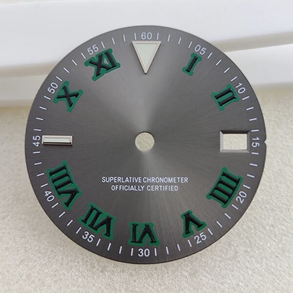 28.5mm NH35 Dial Watch Dial Green Luminous Face Parts for Datejust NH35 NH36 Movement Watch Accessories Watch Repair Tools