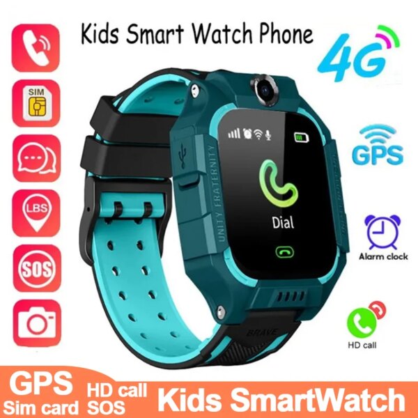 2G/4G Kids GPS Watch HD Call SOS Emergency Alarm Smart Watch for Kids Student Smartwatch with Camera Waterproof Children Watch