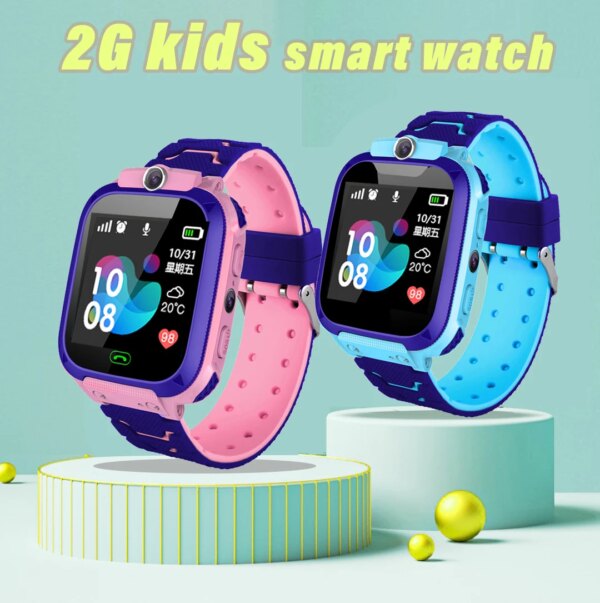 2G Kids Smart Watch 450mAh SOS Call Remote Call Back LBS Location Children Clock with Math Game 12 Languages Gifts Smartwatch