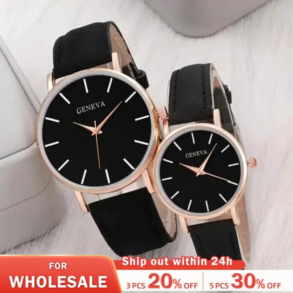 2pcs Minimalist Couple Quartz Watch Fancy Women Watches Jewelry Sophisticated And Stylish Women Wristwatches