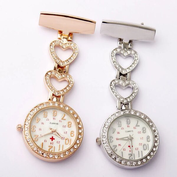 30pcs Roll Drill Nurse Watch Hanging Watch Chest Watch Medical Nurse Pocket Watch Women's Water Drill Watch