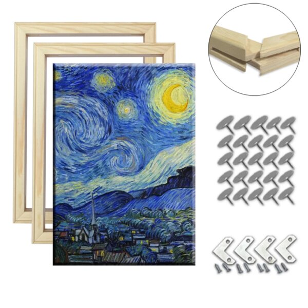 30x40 40x50 Wood Bars Frame for Canvas Paintings Large Size Photo Frame Kit DIY Diamond Painting Frame Wall Wood Picture Frame