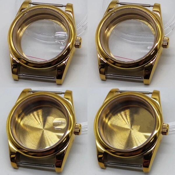 36mm 39mm Gold NH35 Polished Watch Case Sapphire Glass fit NH35 NH36 ETA2824 2836 DG2813 3804 Miyota82 PT5000 Movement