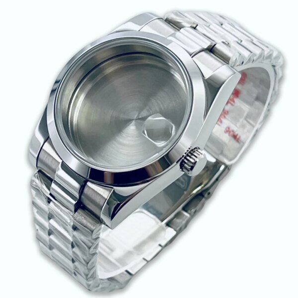 36mm 40mm Silver Watch Case Waterproof Sapphire Crysta Fit NH34 NH35 NH36 NH38 ETA2824 PT5000 Movement