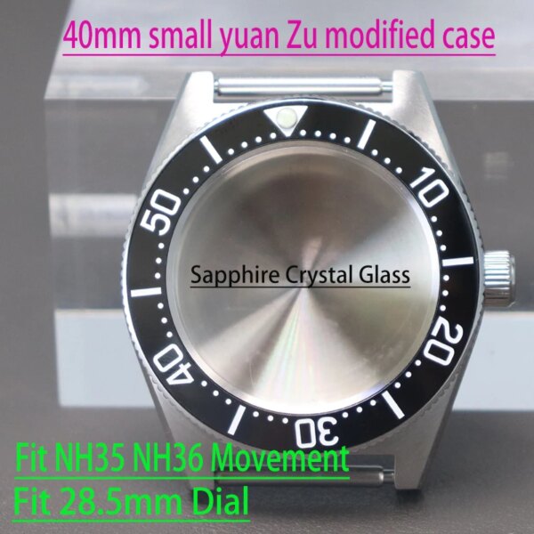 40mm Luxury Men's Watch Case Parts For Modified Seiko SPB143J1/SPB253J1 Black Tiger Whale NH34 NH35 NH36/38 Movement 28.5mm Dial