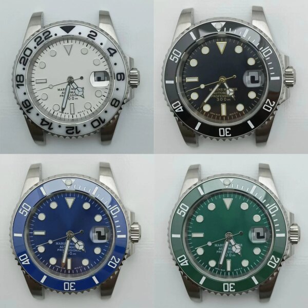 40mm NH35 Case Stainless Steel Case Men Automatic Mechanical Watch Sapphire Glass Waterproof Watch fit NH35 Movement