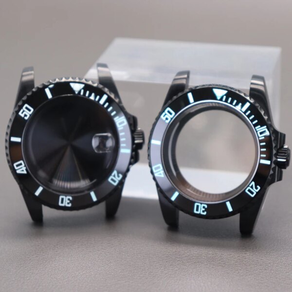 40mm Watch case C3 Luminescence Bezel Insert 316 Stainless Steel Fit Seiko NH34 NH35/36 Miyota8215 ETA2824 Movement Submariner