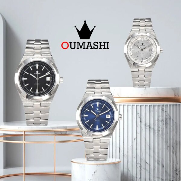 41mm OUMASHI Watch Miyota8215 Movement Stainless Steel Waterproof 100m Watch