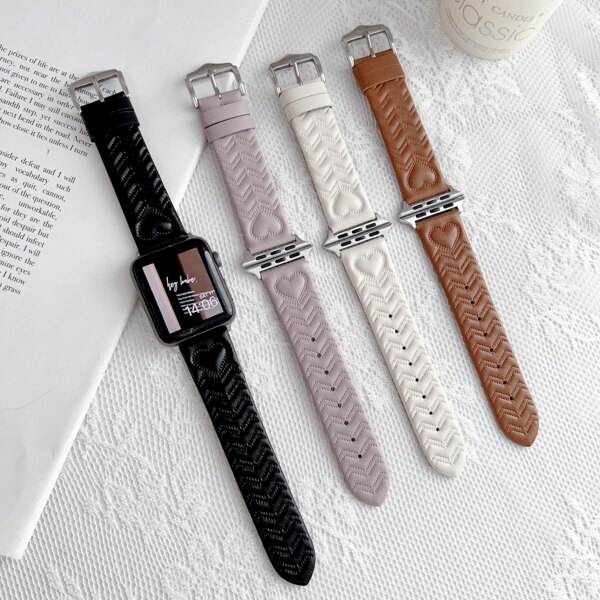 44mm 40mm Correa For iWatch Ultra 2 49mm Braided Sports Band For Apple Watch Series 9 7 6 SE 5 4 3 45mm 41mm Women Leather Band