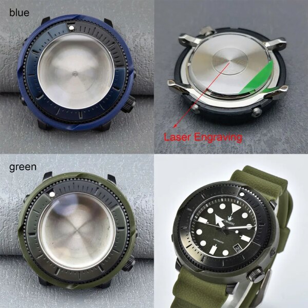 45mm NH35 Watch Case Modified Tuna Canned NH35 NH36 Movement