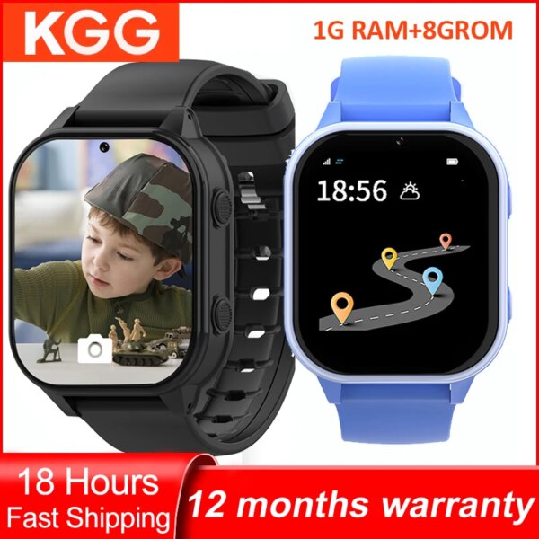 4G GPS Smart Phone Watch 1GB+8G WIFI Location Video Call Remote Monitor SOS Track IP67 Waterproof Children Kids Smartwatch