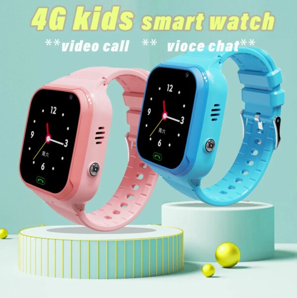 4G Kids Smart Watch Video Call WIFI LBS SOS Clock Kids Watch Chat Phone Wach Remote Monitoring  IP67 Waterproof Smartwatch