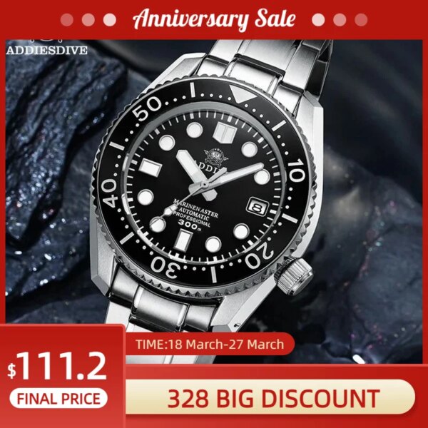 ADDIESDIVE NEW NH35 Automatic Watch MY-H7 Sapphire Crystal 300m Dive Super Luminous Steel Mechanical Watches Relogio Masculino