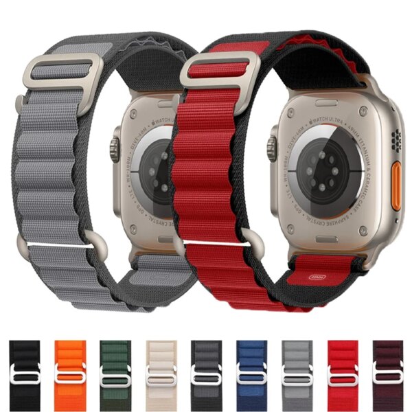 Alpine Strap for Apple watch Ultra 2 Band 49mm 44mm 45mm 41mm 42mm 38 40mm Nylon bracelet correa iwatch series 9 8 7 SE 6 5 4 3